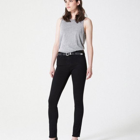 ADRIANO GOLDSCHMIED THE PRIMA BLACK MID RISE JEANS - Picture 2 of 6